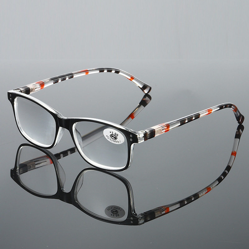 老花镜新款时尚包花男女同款弹簧腿高清镜片正品老人老光眼镜