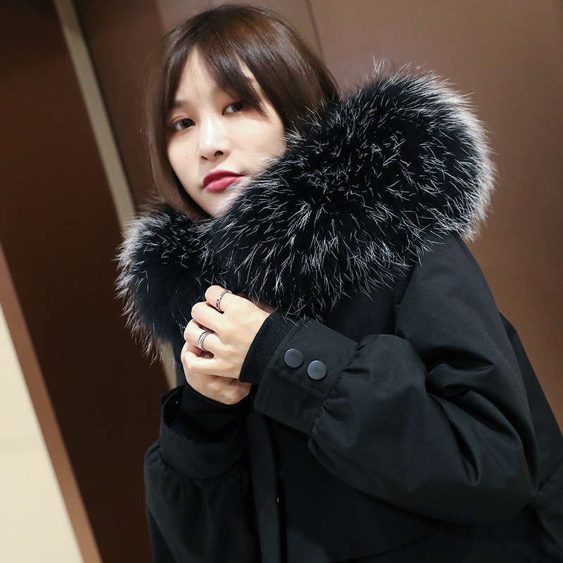 2021新款派克服女短款韩版真狐狸毛领兔毛内胆中长宽松可拆卸皮草|ruв категории Женская одежда, мех - от Buy2taobao.com для оказания профессиональной услуги покупки агента Taobao