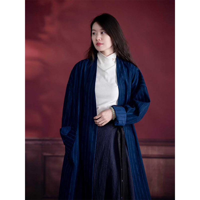 一芫yiyan颐真五十一提花纯棉男女同款风衣外套冬