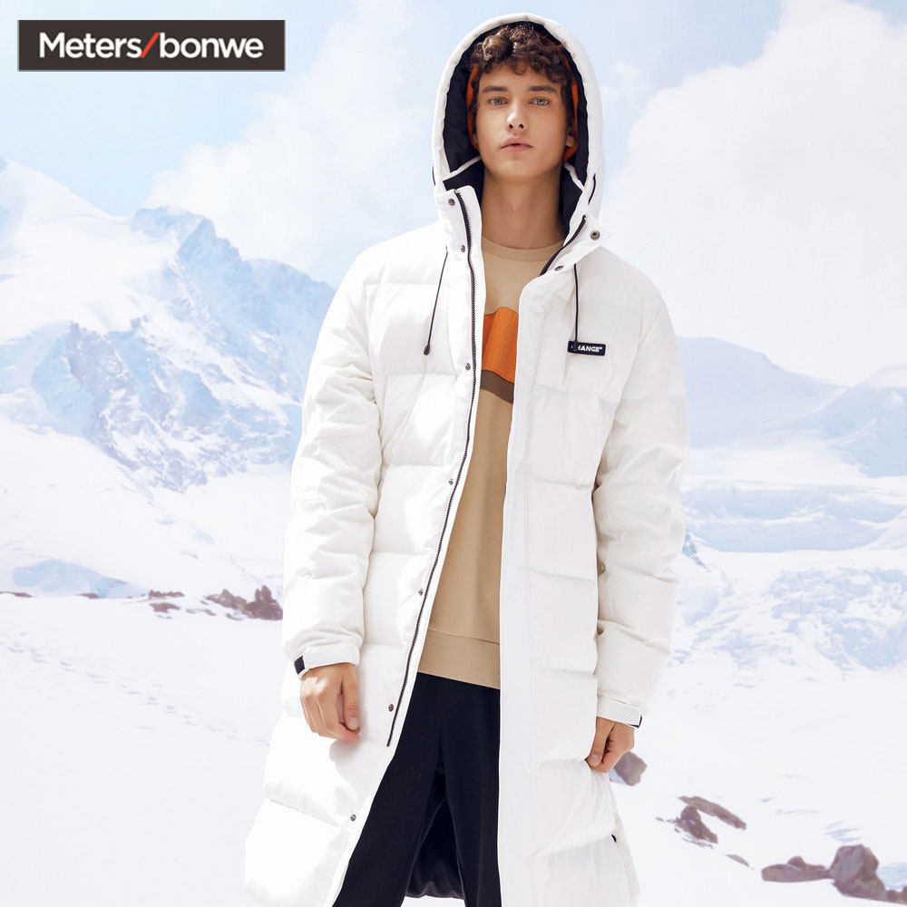 美邦羽绒服男长款_美特斯邦威newear美斯特邦威羽绒服男士长款连帽
