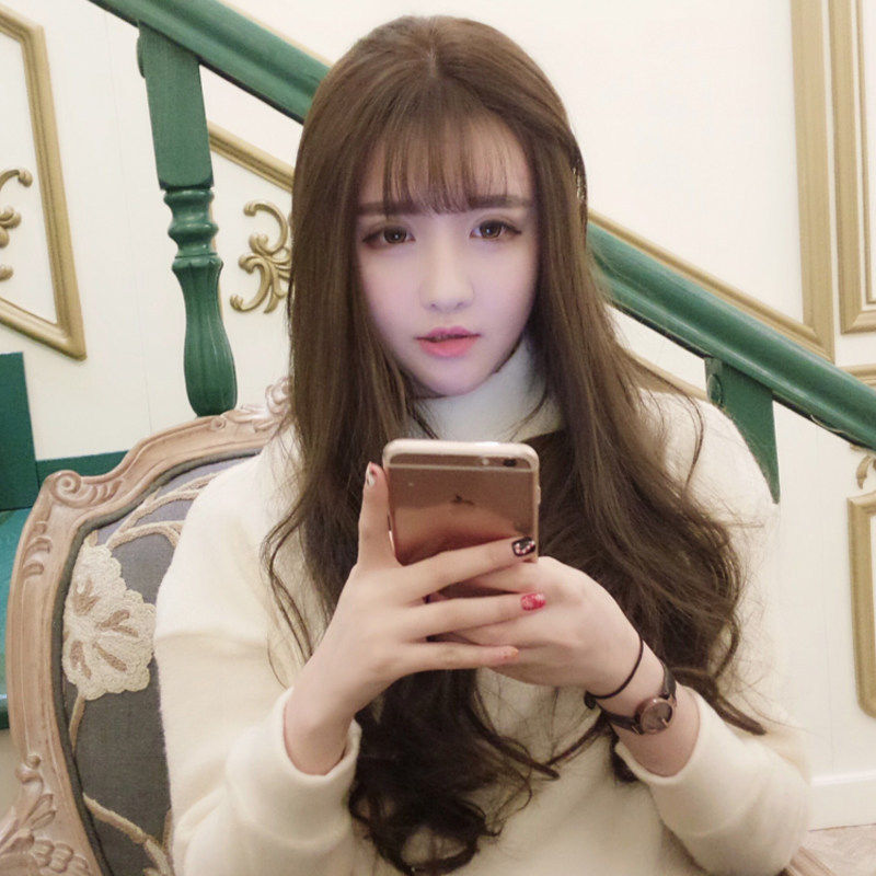 女生假发长发空气刘海 长卷发
