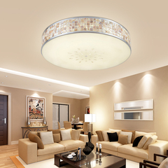帆朗 欧式客厅灯圆形LED吸顶灯 卧室马赛克创意贝壳灯饰