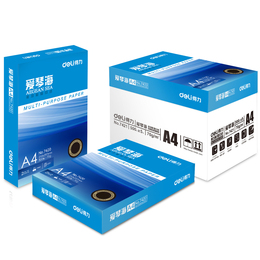 得力爱琴海复印纸双面打印A4打印用纸办公用品70克/80克纯木浆整箱5包装a4纸莱茵河复印纸草稿纸佳铂