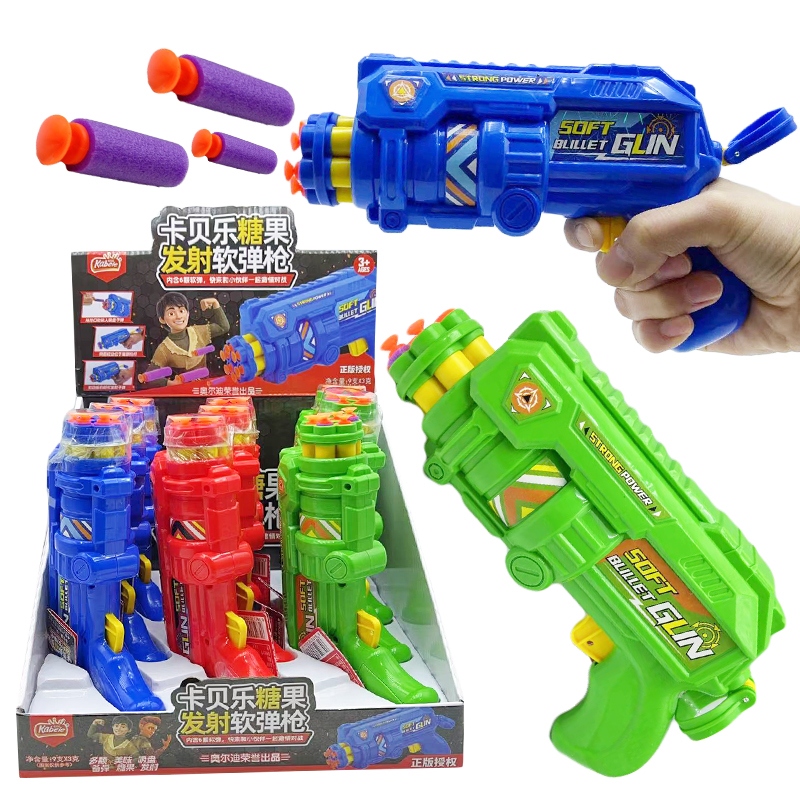 儿童创意旋转加特林连发软弹吸盘子弹手枪发射器糖果玩具小孩礼物