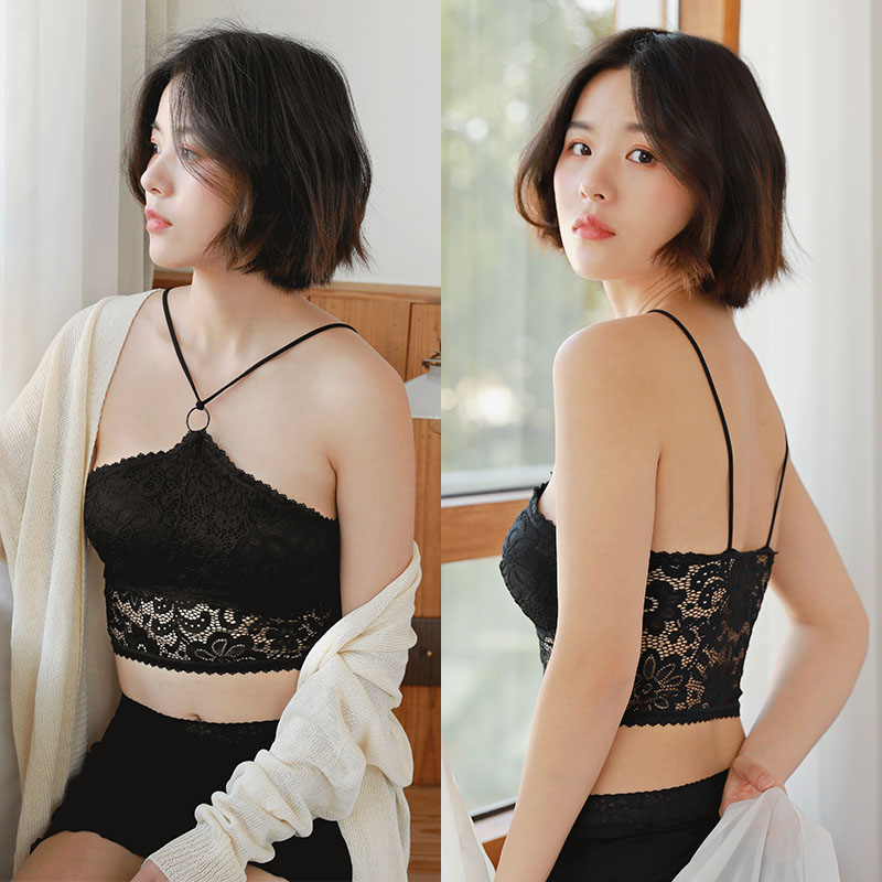 蕾丝性感交叉美背裹胸背心防走光打底抹胸内衣无钢圈带胸垫女文胸|ruв категории Нижнее белье, Топика - от Buy2taobao.com для оказания профессиональной услуги покупки агента Taobao