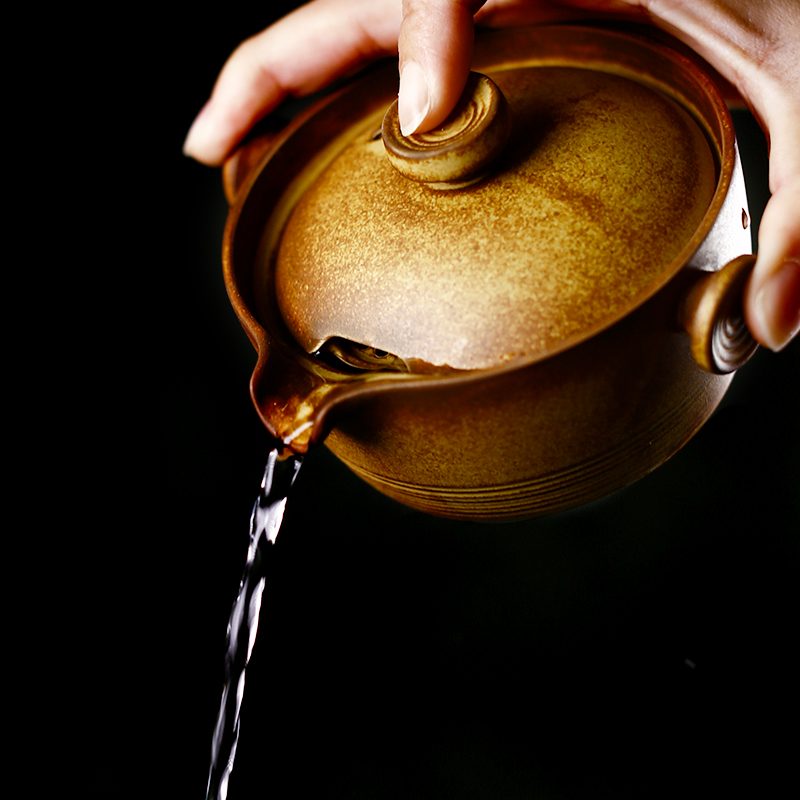 蕴窑陶瓷手抓茶壶窑变复古简约家用过滤单壶陶瓷功夫茶具泡茶壶