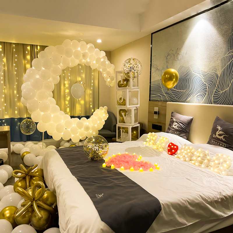 七夕求婚布置道具浪漫场景创意用品表白房间室内套餐装饰情人节