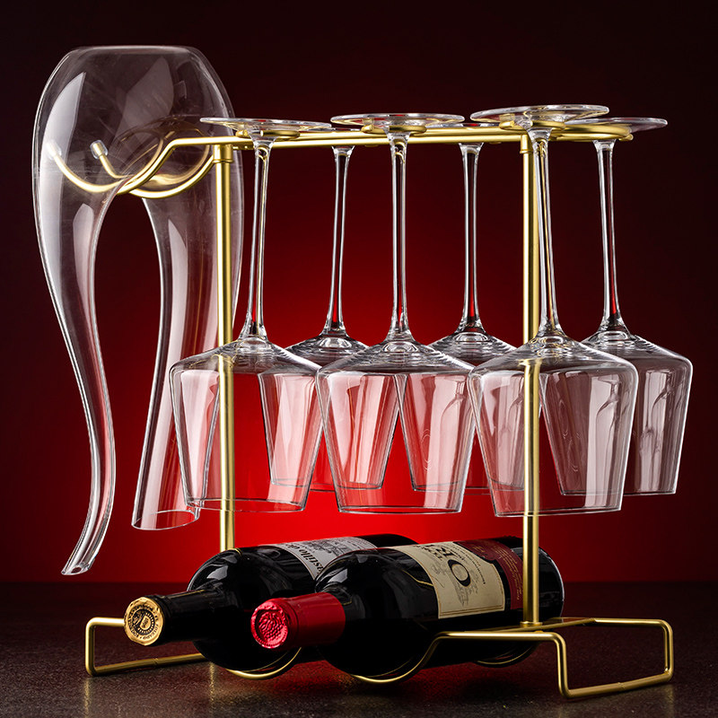 迷你小酒架酒柜放酒杯的架子红酒展架斜放白酒杯架轻奢杯子架餐桌