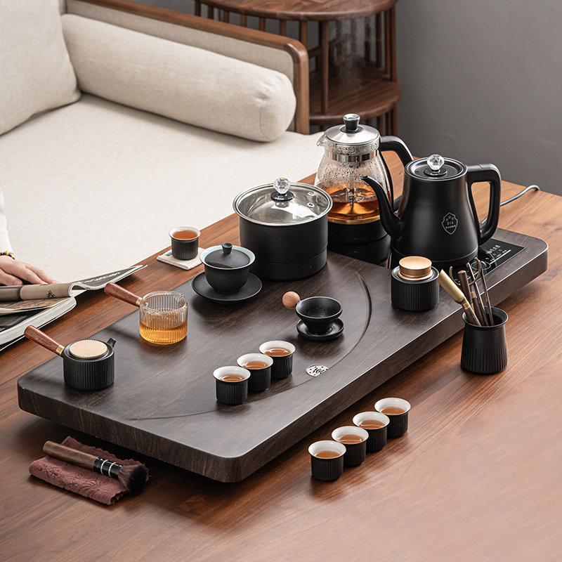 天生大器轻奢功夫茶具套装家用客厅全自动烧水壶泡茶台小型茶托盘