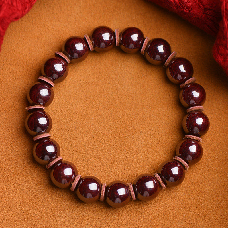 朱砂手串天然原石朱砂本命年礼物女男礼物红饰品紫金砂手链原矿石