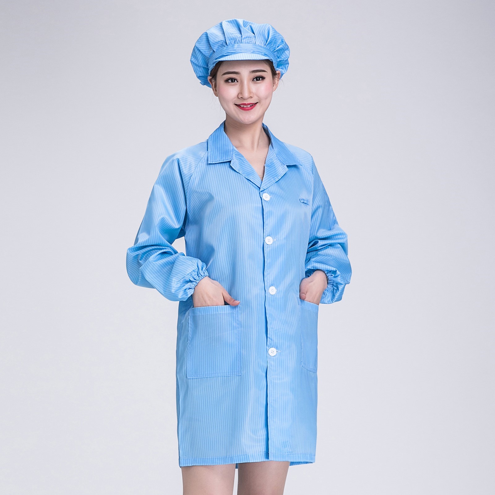 定做工人食品厂短装防静电工作服大褂无尘生产防尘长衫美容院女士|msdalam kategori rumah harian, Peralatan perlindungan, pakaian perlindungan - dari Buy2taobao.com untuk memberikan perkhidmatan ejen Taobao profesional membeli