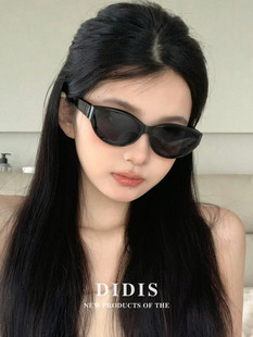 韩系猫眼gm墨镜女款高级感2024新款窄框复古太阳眼镜女防晒紫外线
