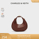 CHARLES＆KEITH春夏女包CK2-40270899小号女士纯色链条单肩新月包