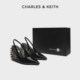 CHARLES & KEITH X Chet Lo系列漆皮尖头高跟凉鞋CK1-81720006