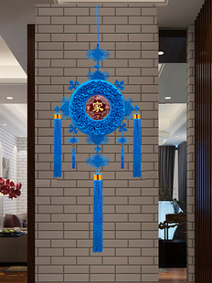 新款中国结挂件客厅大号蓝色烤漆挂饰中小号玄关壁挂走廊大门