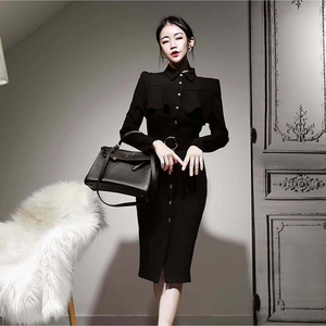 2022 spring new Korean style fashionable temperament elegant slim atmosphere professional shirt skirt dress