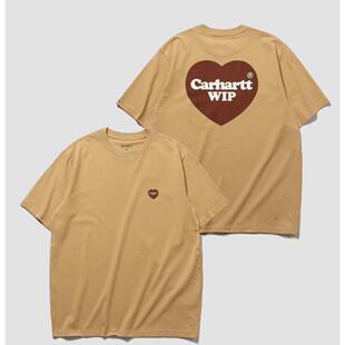 Carhartt wip Double Heart 卡哈特爱心印花男女款宽松短袖T恤