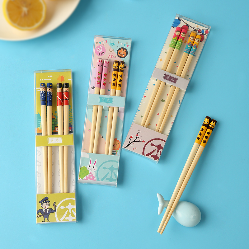 儿童筷子6一12岁宝宝训练筷3岁6岁家用短小孩2岁幼儿园专用竹筷