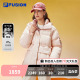 FILA FUSION斐乐潮牌中长款羽绒服女2023冬时尚宽松连帽外套