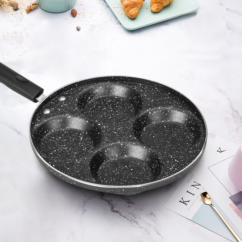 煎鸡蛋锅不粘蛋饺锅迷你小煎锅四孔平底锅家用麦饭石早餐煎蛋神器