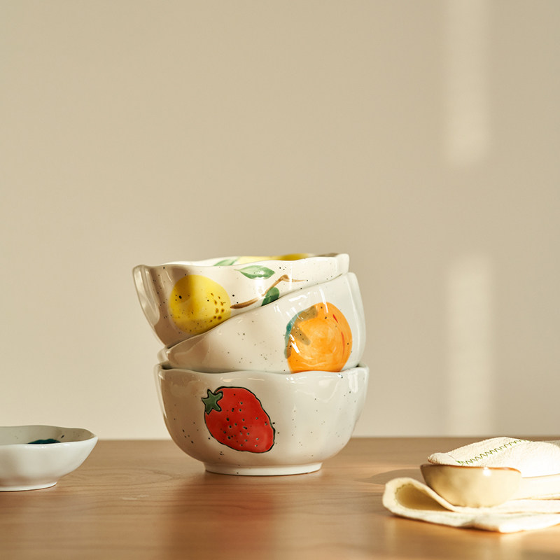 肆月米饭碗高颜值个人专用小碗家用陶瓷单个精致好看的碗吃饭餐具