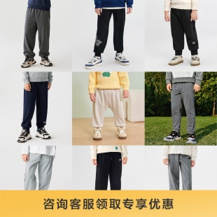 巴拉巴拉童装儿童加绒长裤男童裤子2025秋冬装女童运动休闲裤百搭