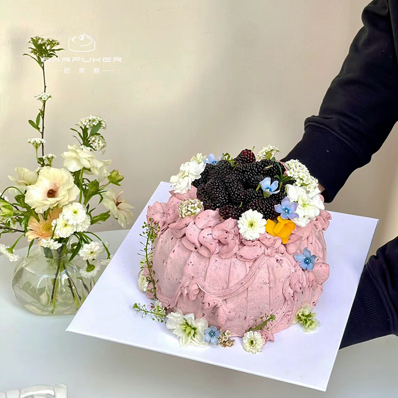 巴芙客女神黑色情人女王酷黑桑葚水果奶油北京同城生日蛋糕配送