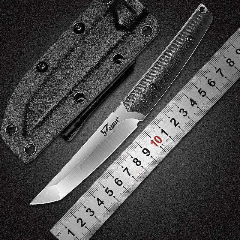 迪科尔日式必刹t头小直刀 vg10钢户外防卫小刀野营野外垂钓鱼刀具