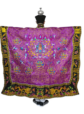 九龙法衣金线刺绣紫色高功绛衣道袍法袍法服道衣枣红色薄厚款道装