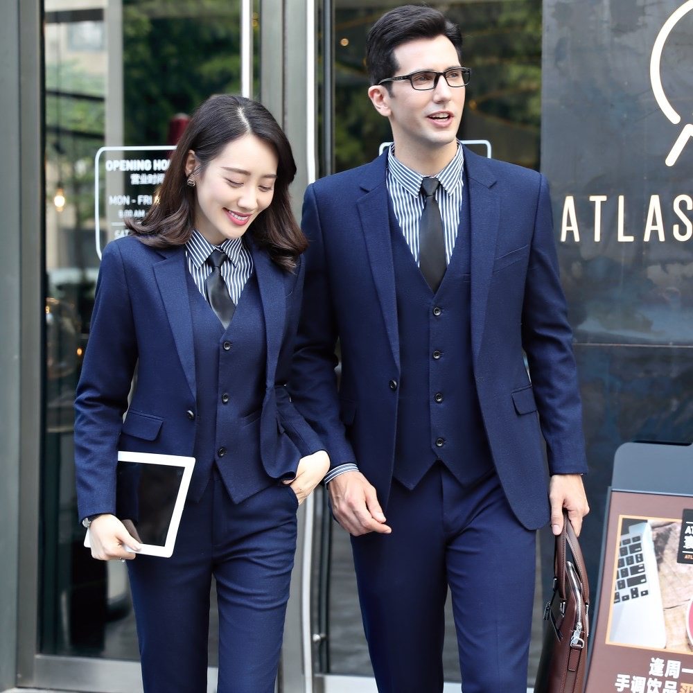 正装职业西装秋冬新款白领金领西服套装男女广西南宁上门量身定制