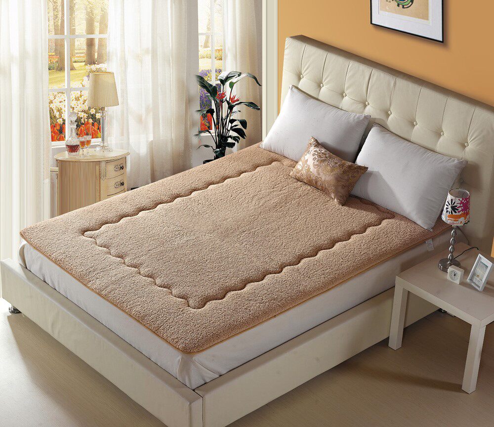 安语 纯羊毛床垫皮毛一体整张羊皮褥子1.8米羊羔绒床毯加厚保暖