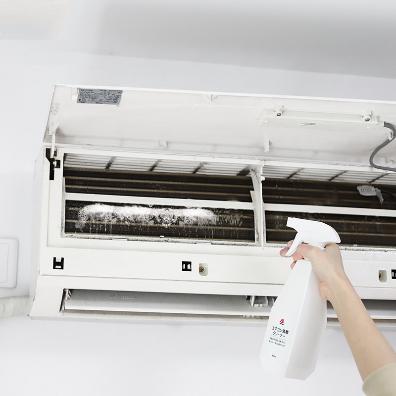 日本空调清洗剂家用挂机免拆免洗内机翅片清洁剂强力去污清新剂