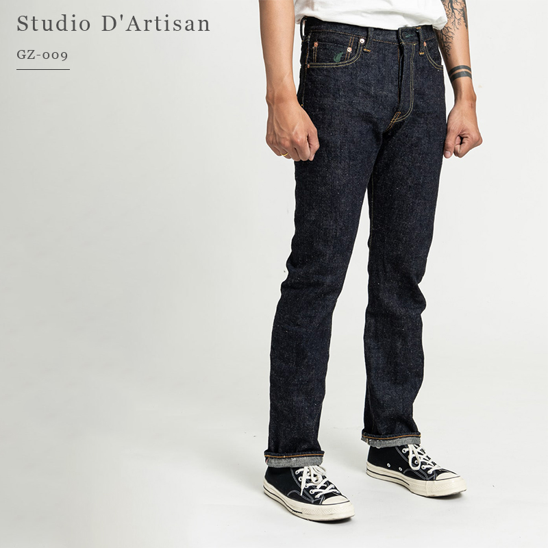 STUDIO D'ARTISAN GZ009日产小猪哥斯拉联名款18oz重磅原色牛仔裤