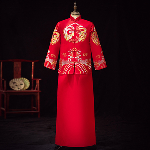 结婚龙凤褂嫁衣男图片