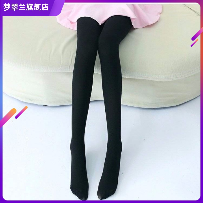儿童打底裤春秋夏款女童打底裤袜学生白色舞蹈练功袜天鹅绒连裤袜