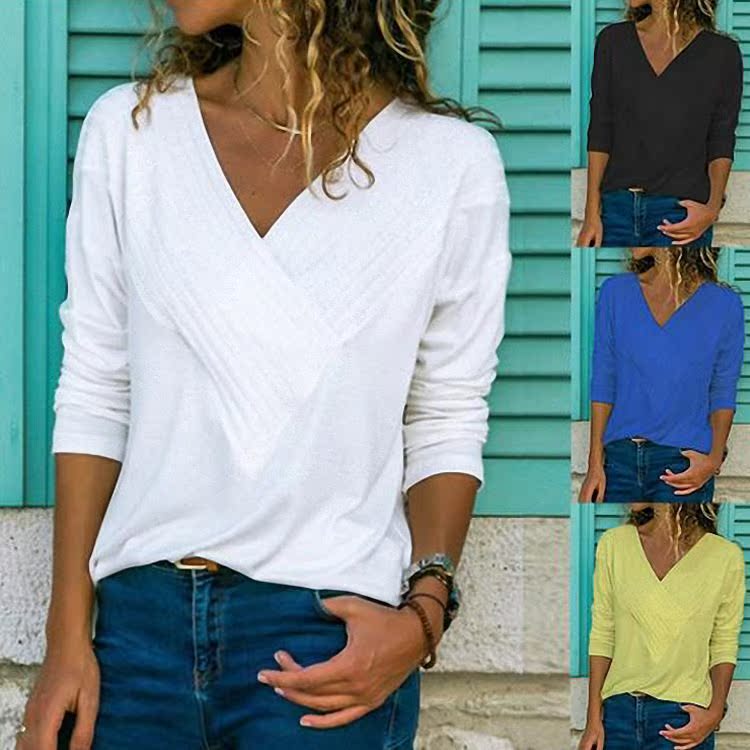 Autumn collar T-shirt casual ladies topin the Men's clothing, Trousers category - from Buy2taobao.com to provide professional Taobao agent buy service