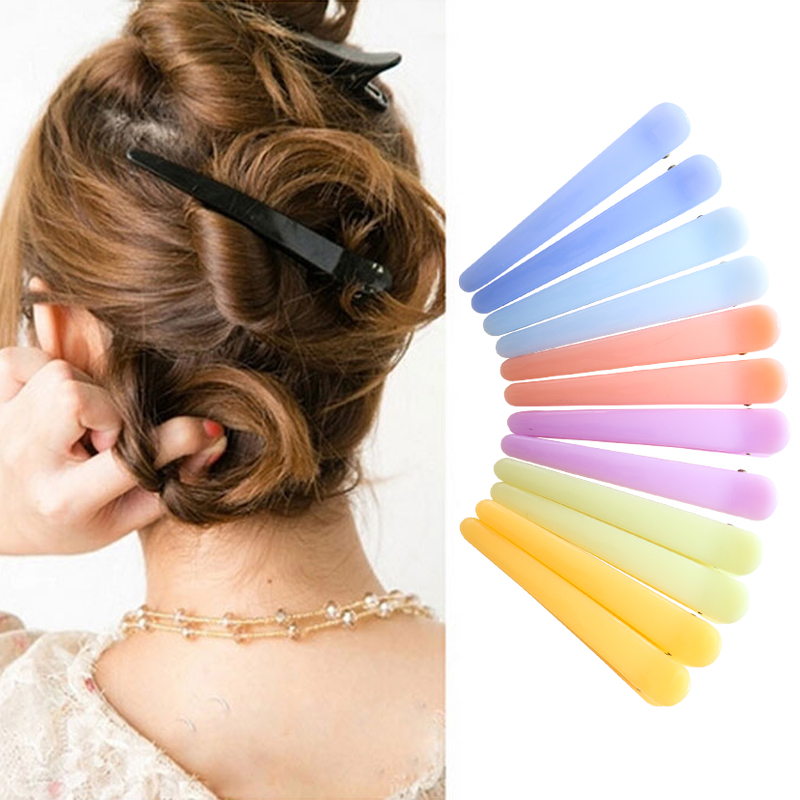 糖果色理发店美发师发卡 韩版大小号刘海分区夹 卡子黑色发夹