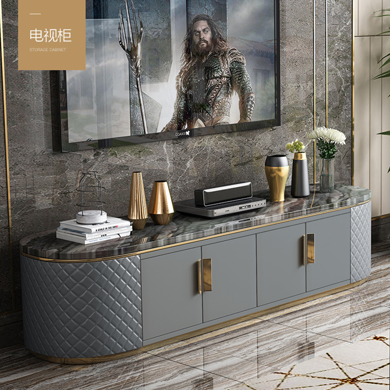 后现代轻奢1.8米大理石椭圆形电视柜意式极简2米地柜TV柜视听柜|msdalam kategori perabot kediaman, kabinet, kabinet TV - dari Buy2taobao.com untuk memberikan perkhidmatan ejen Taobao profesional membeli