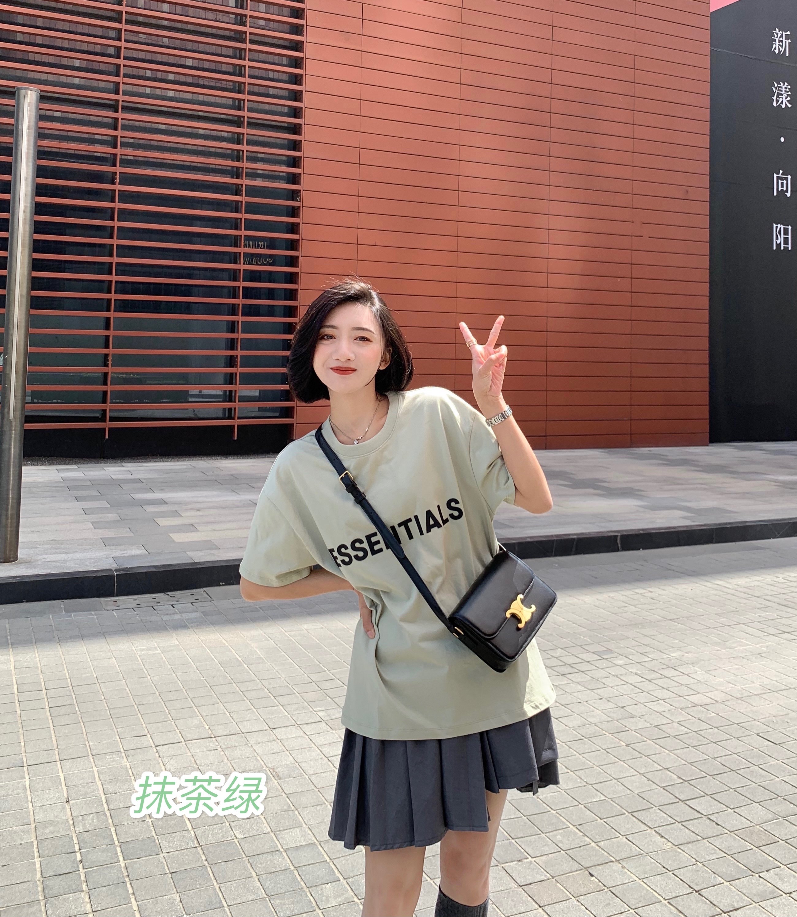 明星同款短袖女 夏季_essentials夏季t恤潮牌男女同款小马哥mafia明星