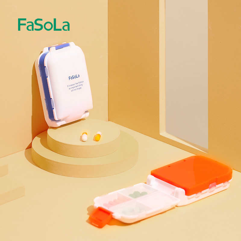 FaSoLa药盒便携式随身药片收纳盒一日三餐小号迷你药丸分格分装盒