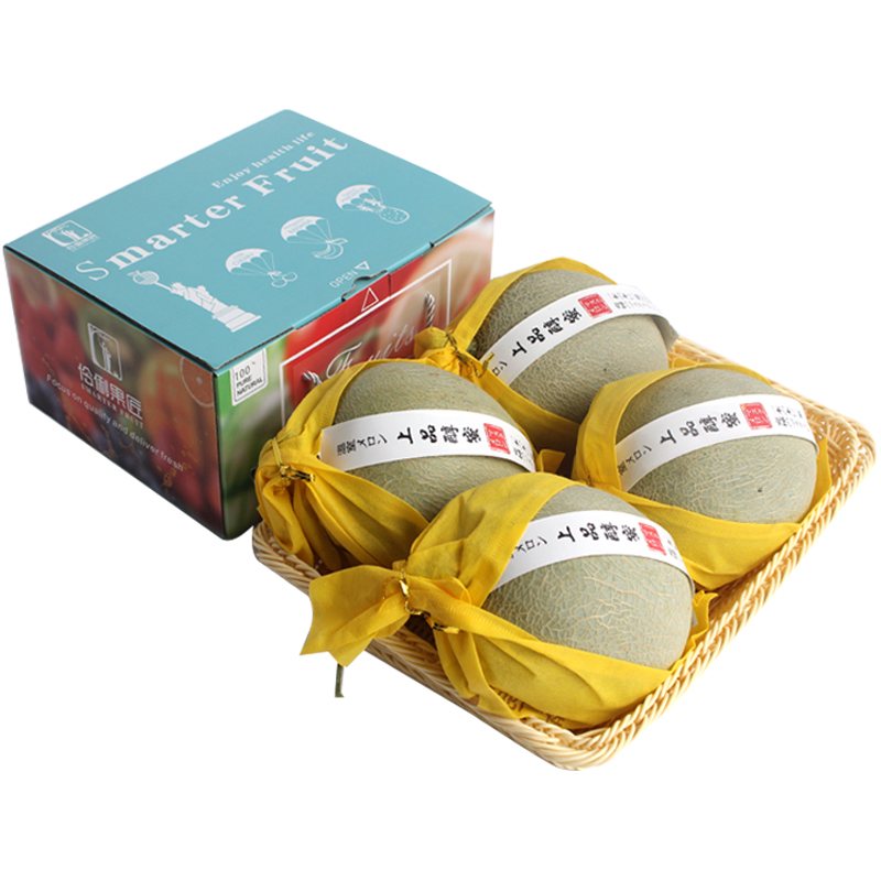 伶俐果匠新鲜网纹玫珑哈蜜瓜 伶俐果匠新鲜网纹玫珑哈蜜瓜