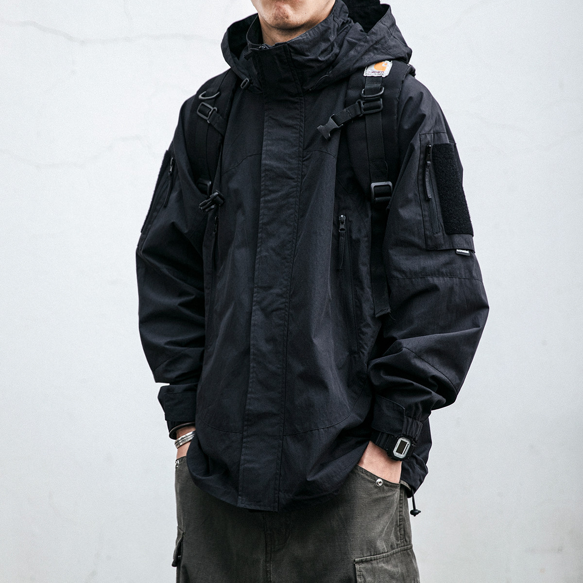 机能风冲锋衣男潮牌