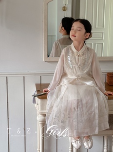 品牌TZ童装24新款夏款韩版儿童中大童女童中国风马面裙公主裙子