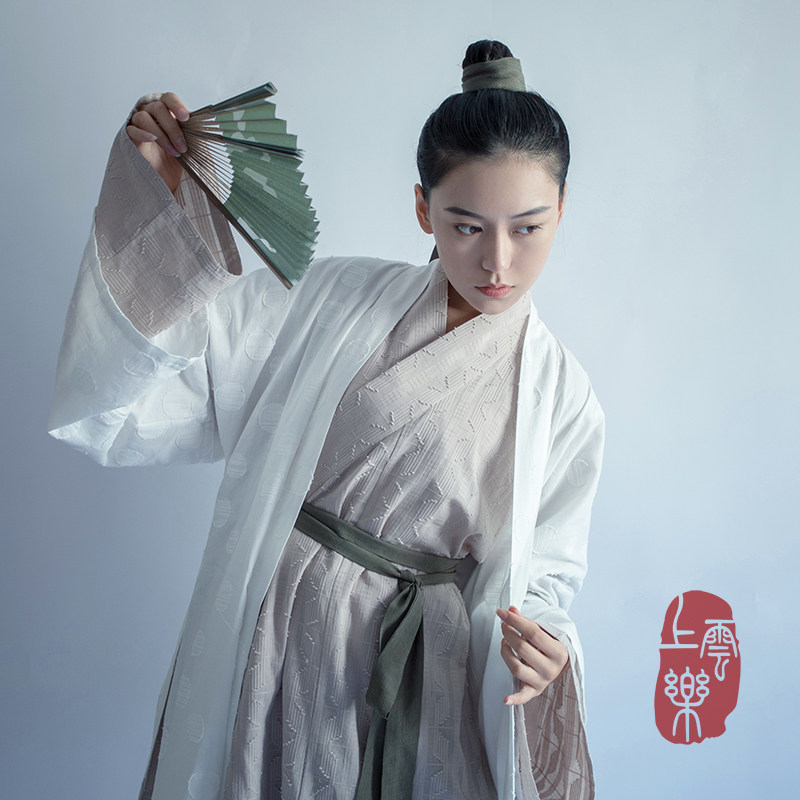 特价褙子汉服 女 中长款_宋制日常汉服原创男女长褙子春秋中长款交领