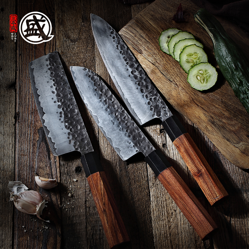 日本菜刀家用切肉三德牛刀切菜刀厨师料理专用小菜刀厨房主厨刀具