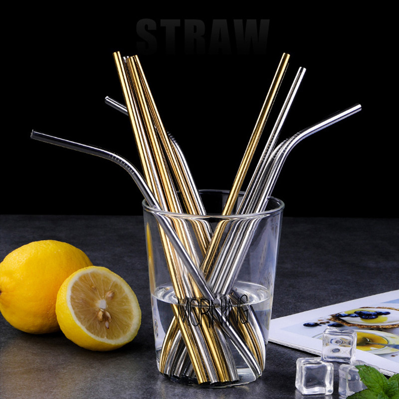 304不锈钢吸管饮料奶茶冷饮非一次性金属弯头环保铁吸管粗咖啡