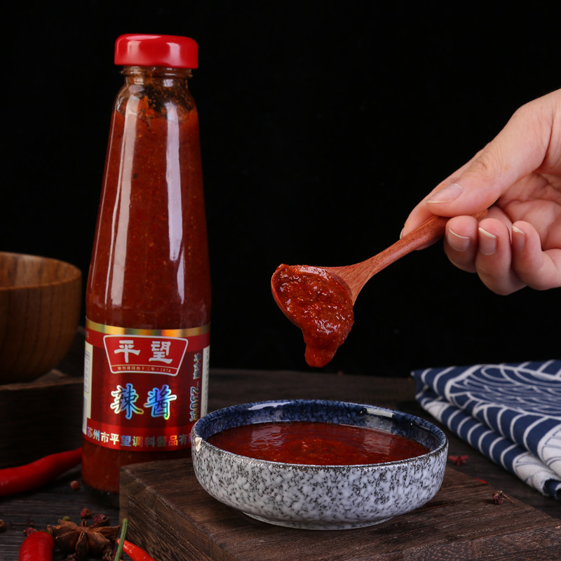 苏州特产平望莺湖辣酱拌饭酱秘制苏氏汤面调料辣椒酱香辣辣油230g