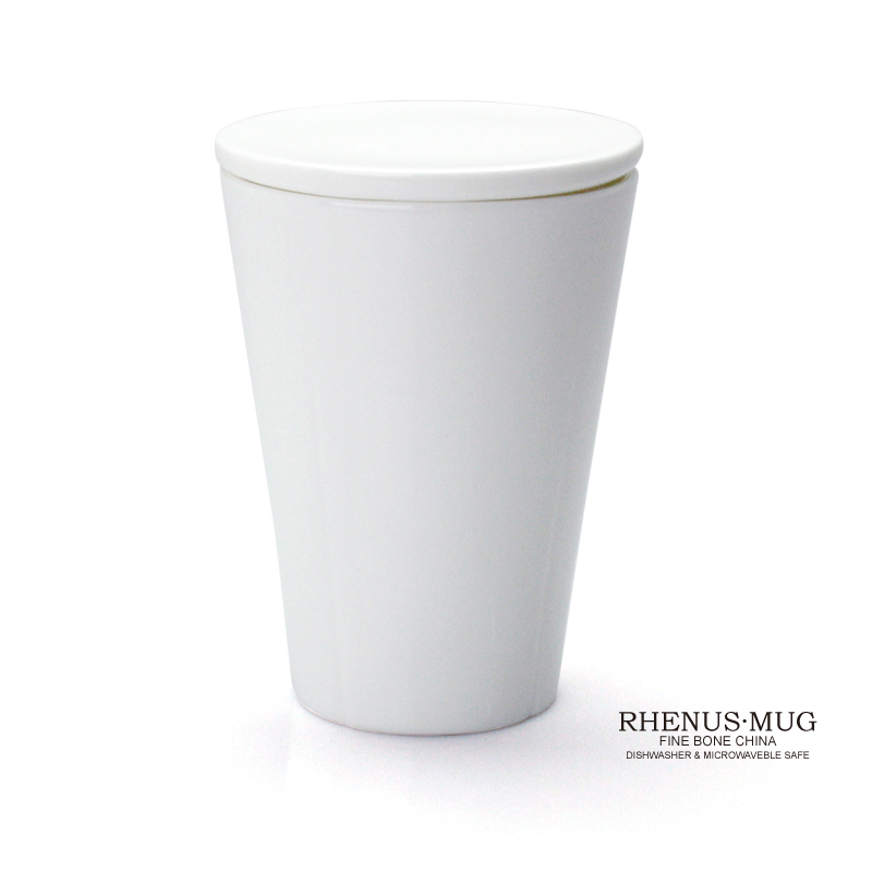 双层马克杯带盖简约包邮骨瓷杯子水杯纯白隔热不烫手欧式茶杯有盖