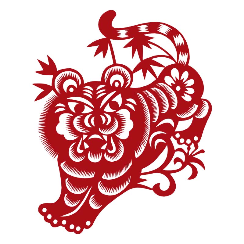 老虎生肖剪纸具有收藏价值