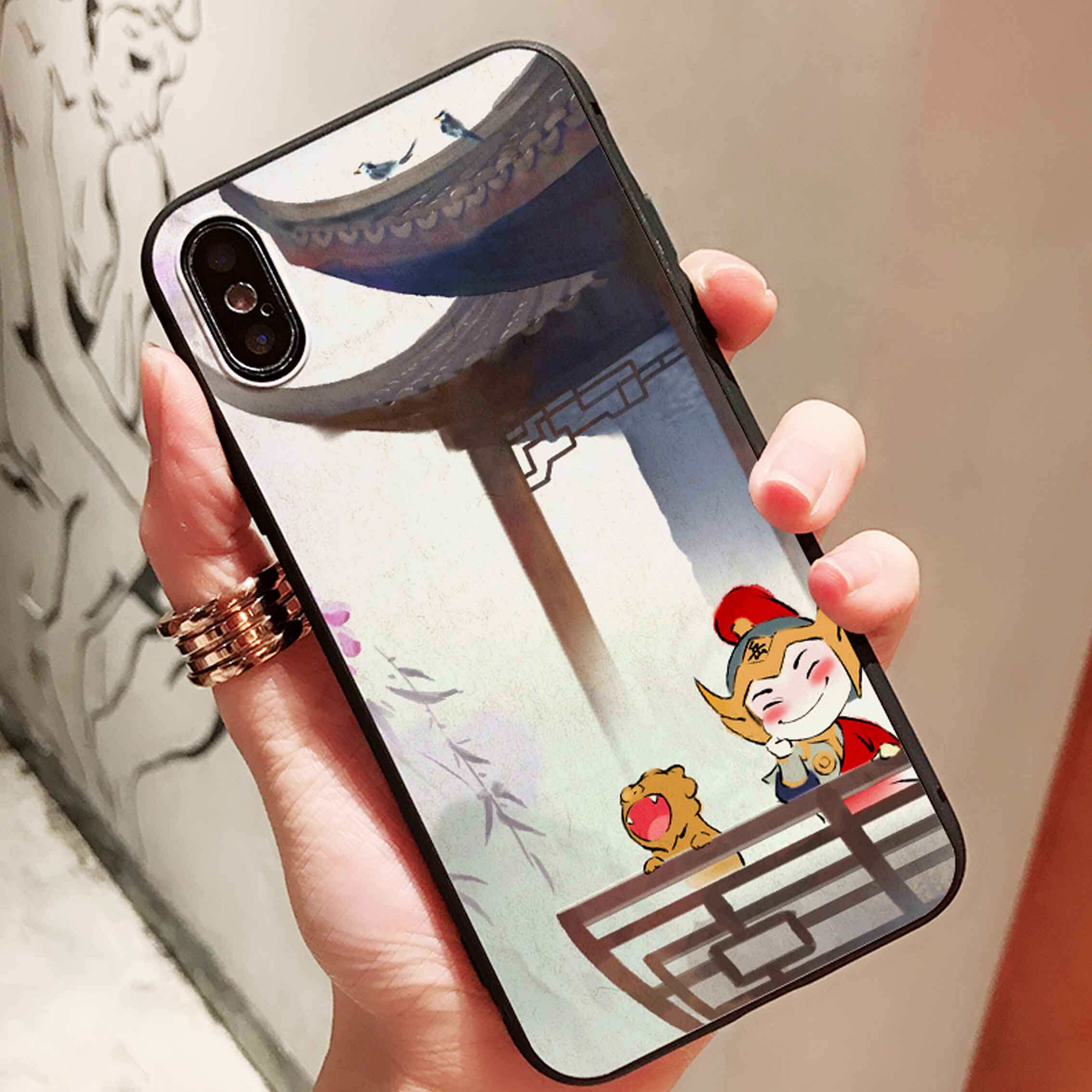 杭州岳王庙 杭州岳飞侠卡通动漫人物手机壳定制带手机型号定制